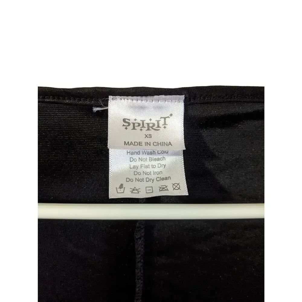 Spirit Halloween Black Onepiece Catsuit Costume with Attached Tail Adult Size XS - Picture 8 of 12
